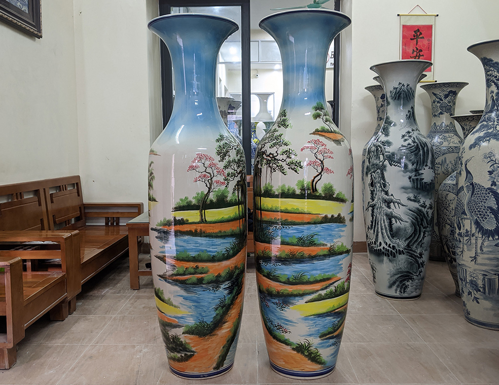 BÌNH HÚT TÀI LỘC TỨ CẢNH SƠN THUỶ QUÊ HƯƠNG